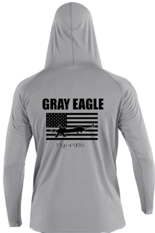 Gray Eagle workout long sleeve hoodie